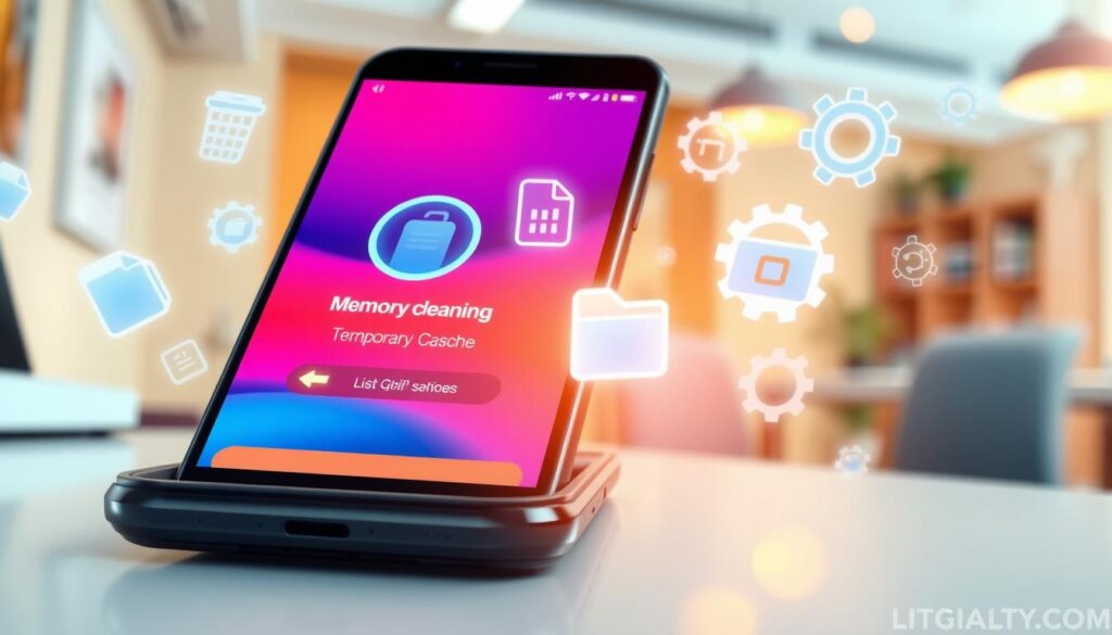 arquivos temporários cache