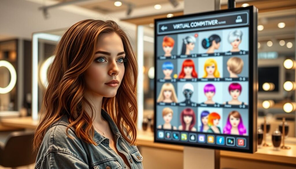 mudança de cabelo virtual