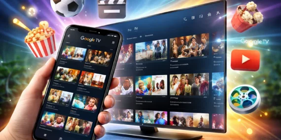 App grátis do Google TV com +800 canais direto no celular!