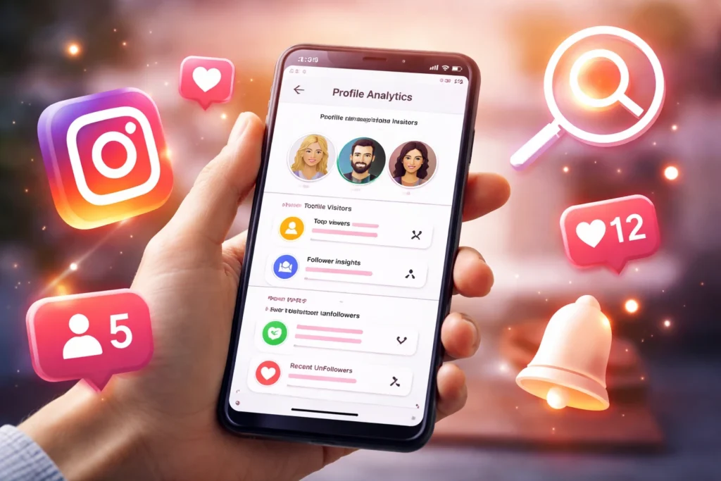 App para saber quem entra no meu perfil