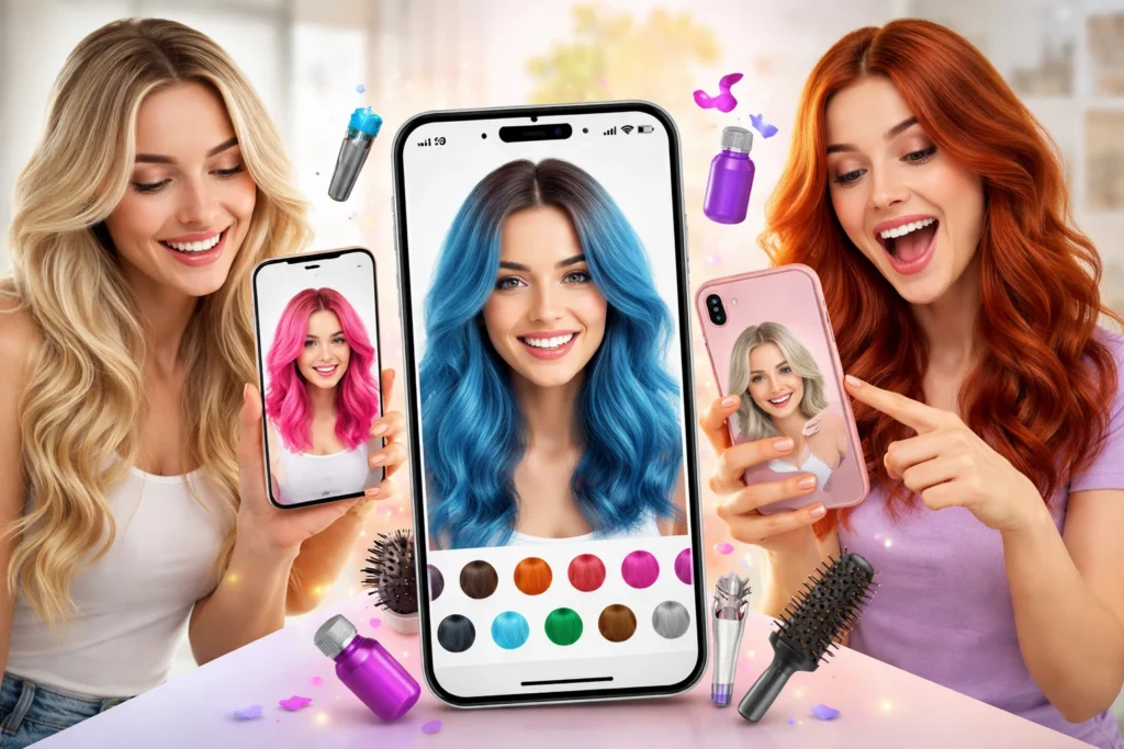 Teste cabelo novo no celular