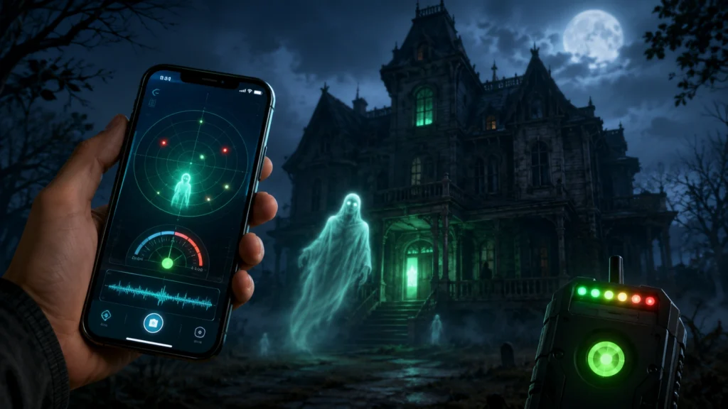 Caçar fantasma com celular