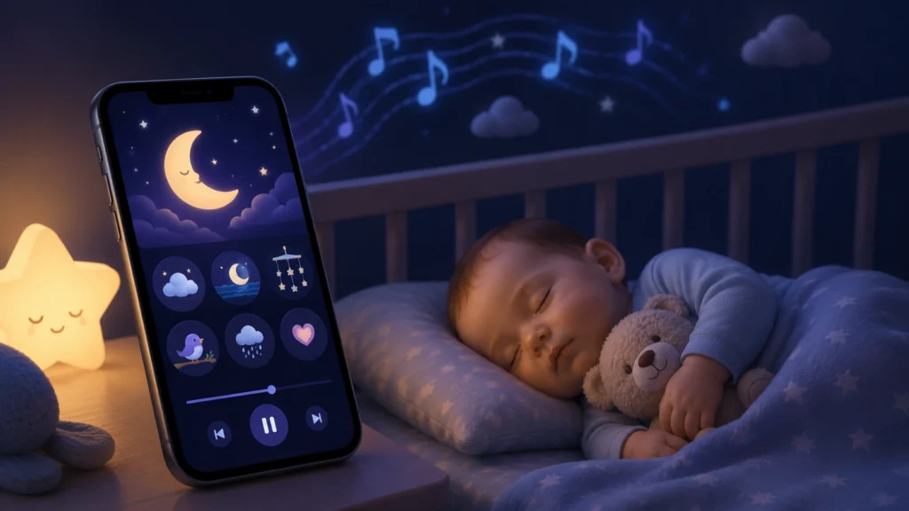 App de músicas para fazer o bebê dormir