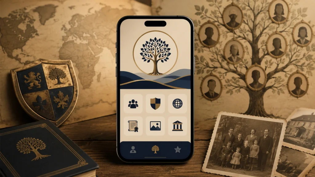 App de sobrenome história da família
