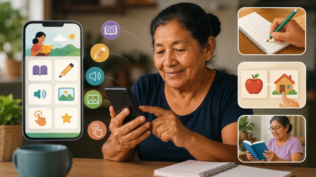 app de alfabetização para adultos