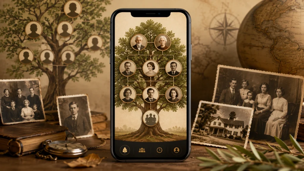 app para descobrir história da família pelo sobrenome
