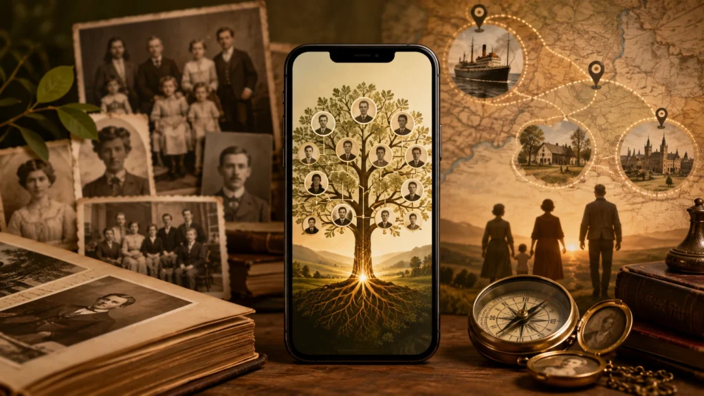 App de Histórias Familiares por Sobrenome