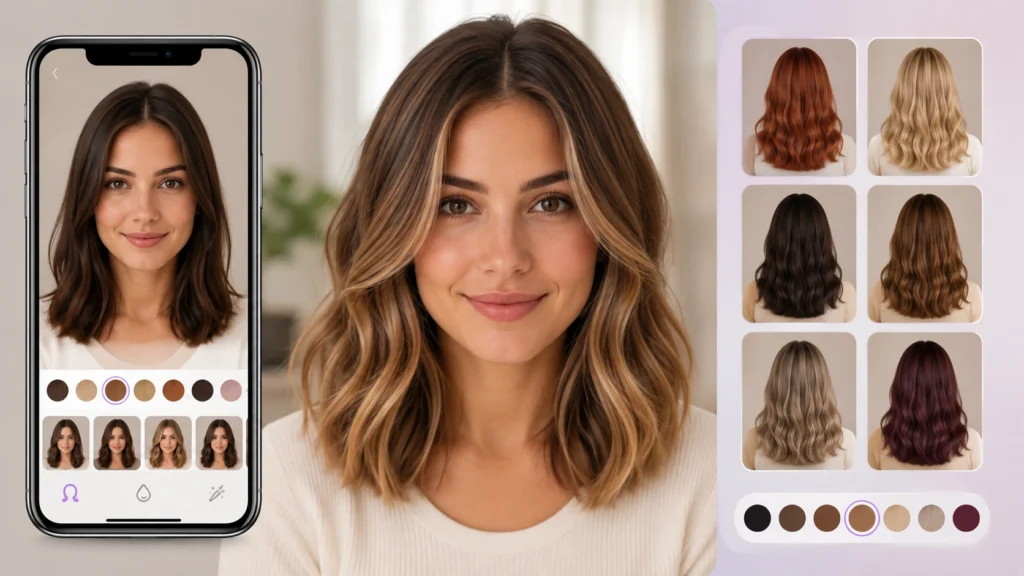 app para mudar cor e corte de cabelo